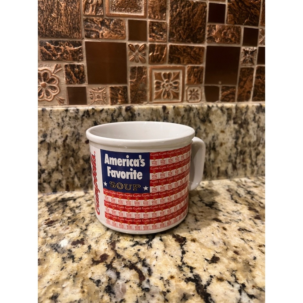 Campbell Soup Mug America's Favorite Soup Flag Design Collectible - Picture 1 of 3